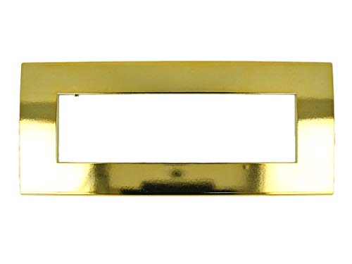 Sandasdon Placca Confort 7M Con 7 Posti Moduli Per Scatola 506 507 Compatibile Con Vimar Arkè (Oro Lucido)