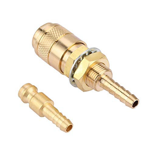 Connettore Rapido M6 Set Raccordo Rapido Gas Adattatore Raffreddato Ad Acqua Per Saldatura Torcia Mig Tig Per Torcia Di Saldatura(Blue)