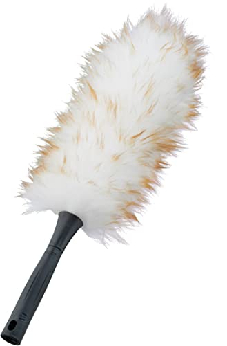 Unger Starduster 921492 - Spolverino In Piuma D'Agnello, Morbida E Fine, Si Adatta A Qualsiasi Asta Telescopica Per La Pulizia, Colore: Crema
