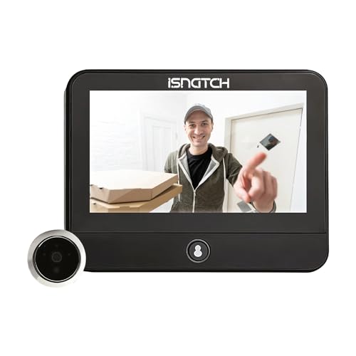 Gbc Spioncino Smart Wi-Fi Per Porte Blindate Con Monitor 4.3", Rilevamento Movimento E Notifiche Push