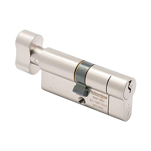 Sterling Int Ext Bs1 Etn4040 - Cilindro Per Porta, In Nichel Satinato, Interno 40 Mm, Esterno 50 Mm (90 Mm Totale)