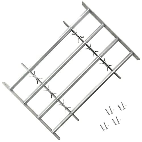 Vidaxl Griglia Regolabile 4 Barre Trasversali 1000-1500Mm Protezione Finestre