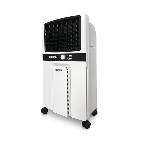 Zephir, Raffrescatore Ad Acqua 3 Velocità, Alette Verticali Oscillazine Automatica, Alette Orizzontali Manuali, Tanica 6L, Potenza 65W