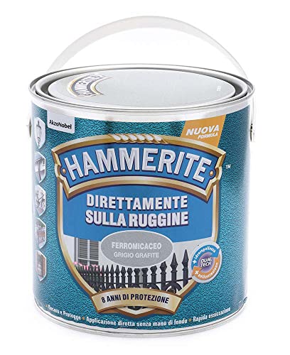 Hammerite Direttamente Sulla Ruggine Ferromicaceo Grigio Grafite 0.250 L