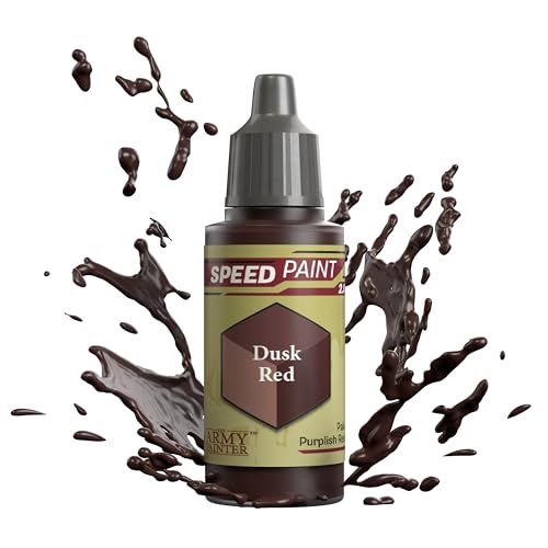 The Army Painter Speedpaint Dusk Red 2.0, Acrilico Singolo Vernice 18Ml Una Soluzione Di Pittura A Strato Per Miniature Da Tavolo Fantasy Come Figure 