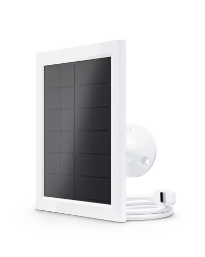 Arlo Essential 2 Pannello Solare Per Telecamera Wifi Esterno, Bianco, Compatibile Con Telecamera Arlo Essential Hd +2K +Xl, Pannello Solare Con Cavo D
