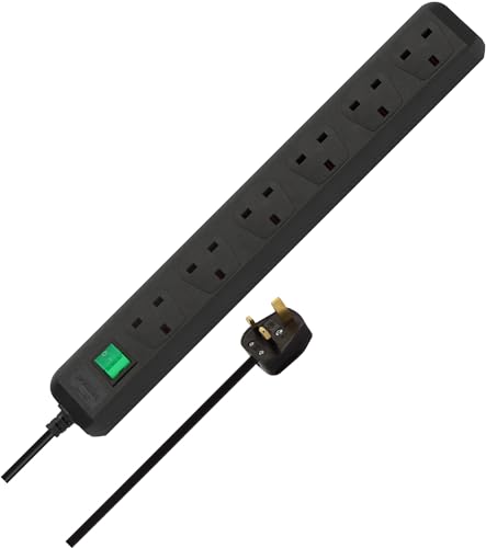 Brennenstuhl Ciabatta 6 X Prese Uk, Colore: Nero