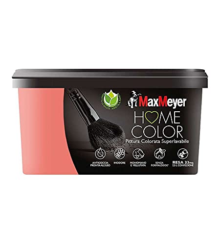 Maxmeyer Pittura Colorata Superlavabile Home Color Corallo 2,5L