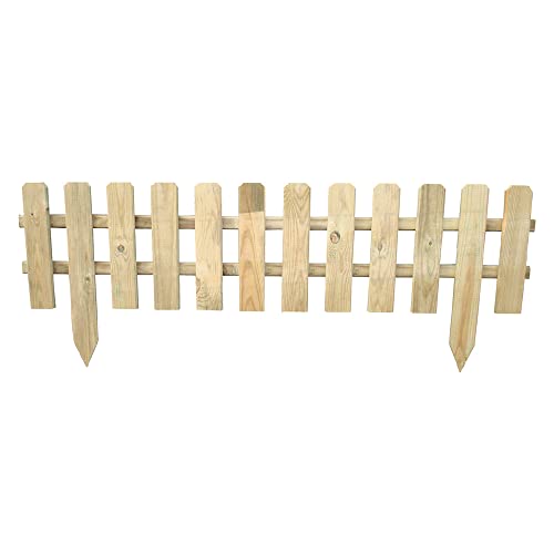 Steccato In Legno 'Inglese Ii' Cm. 120 X H.30/45 -