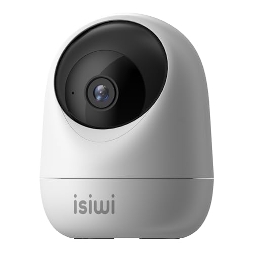 Isiwi Orb Telecamera Ip Wifi Interno Sorveglianza Domestica,Hd 1080P, Visualizzazione Panoramica, Rilevazione Di Movimenti E Suoni Anomali, Audio Bidi
