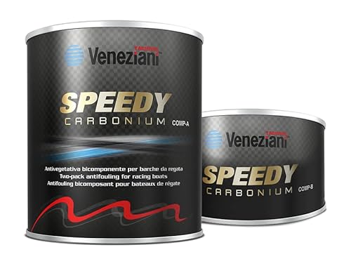 Veneziani Speedy Carbonium Antivegetativa Bicomponente Al Carbonio Per Barche Da Regata (2,5 Lt, Grigio)