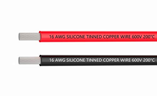 Tuofeng 16 Gauge Wire 3 Metri Silicone Wire Morbido E Flessibile Filo Di Rame Stagnato Ad Alta Temperatura Resistenza 1,5 M Nero E 1,5 M Rosso Filo In