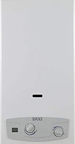 Baxi Acquaprojet 14I Blue - Scaldabagno A Gas Metano 14 Lt/Min, Camera Aperta Tiraggio Naturale