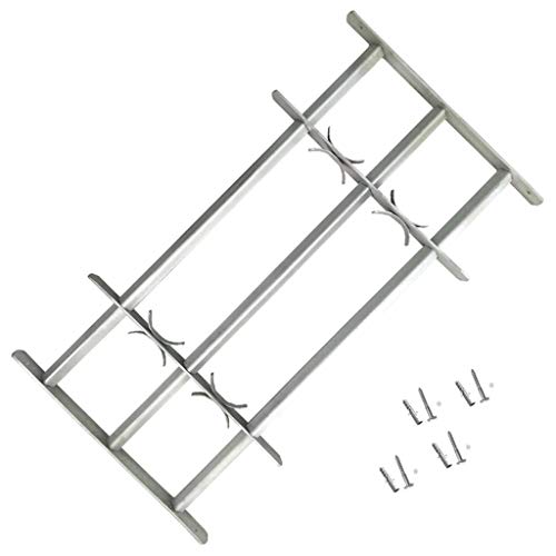 Vidaxl Griglia Regolabile 3 Barre Trasversali 500-650 Mm Protezione Finestre