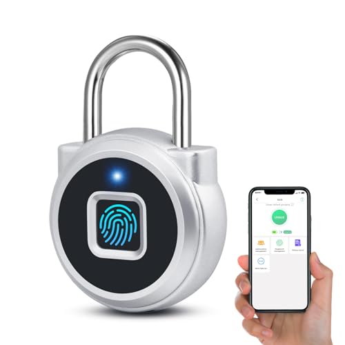 Fingerprint Lock, Piccolo Lucchetto, Lucchetto Impronta Digitale Con App, Serratura Smart Impermeabile Ip65, Lucchetto Armadietto