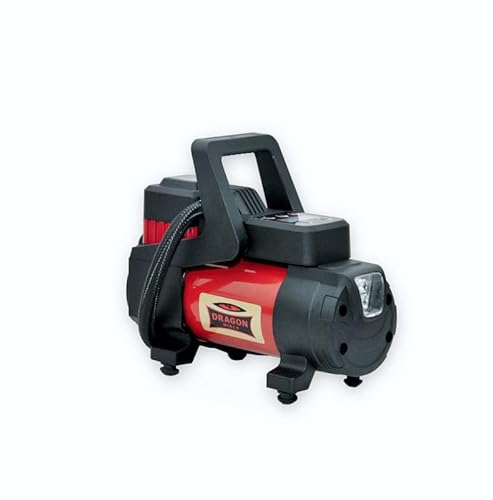 Dragon Winch Compressore Aria Portatile Led 12V | 10,3 Bar/ 150 Psi Con Una Capacità Di 35 L/Min + Manometro Digitale Integrato, Presa Accendisigari, 