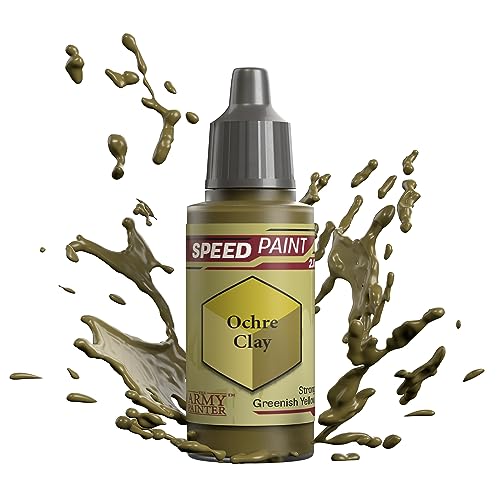 The Army Painter Speedpaint Ochre Clay 2.0, Acrilico Singolo Vernice 18Ml Una Soluzione Di Pittura A Strato Per Miniature Da Tavolo Fantasy Come Figur