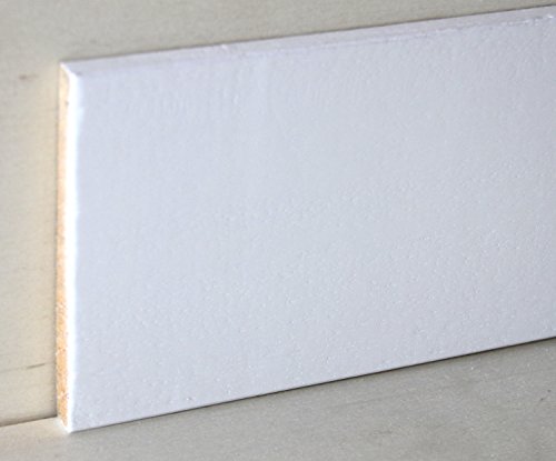 Hobby Legno - Battisedia Massello In Legno Ayous Laccato Bianco Mm. 100X10X3000 (Prezzo Per Ml. 6)