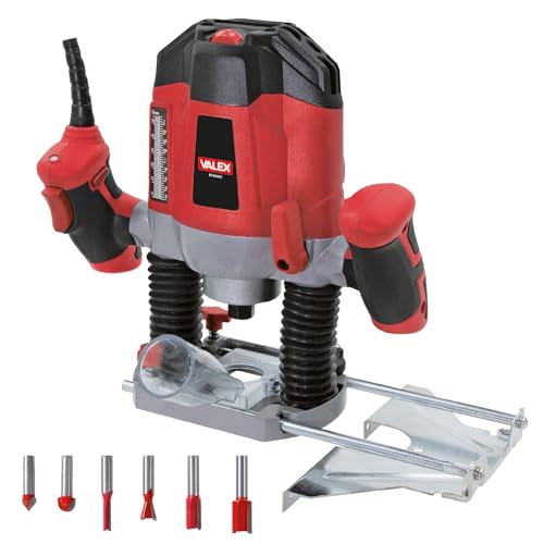 Valex F1300C Fresatrice Verticale, 1300W, 6 Frese E Accessori Inclusi
