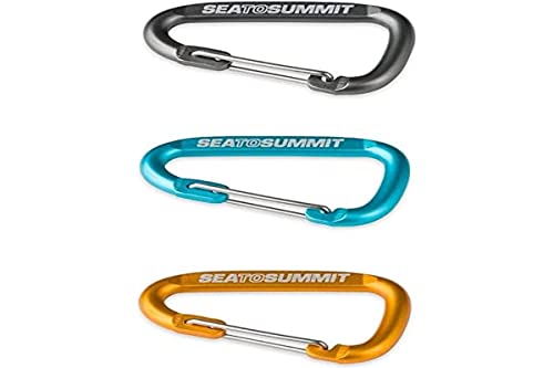 Seato Summit Mosquetón, Blu, Grigio, Arancione (3 Uds)