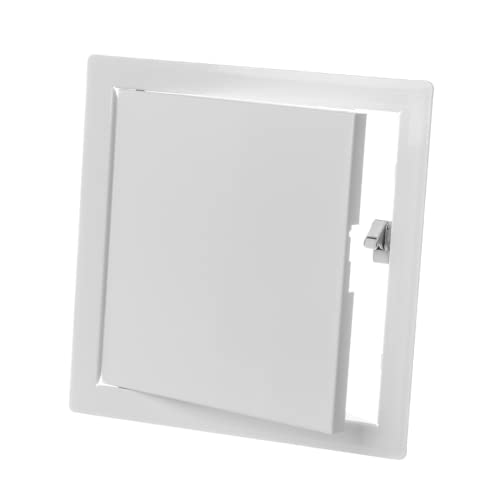 Porta Di Ispezione, 200 X 200 Mm, Sportello Di Ispezione, Sportello Di Ispezione, In Acciaio, Apriporta A Pressione, Colore: Bianco Con Chiusura A Pre