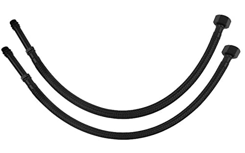 80 Cm M10 X 3/8" Pollice Bsp Negro Nailon Trenzado Manguera Flessibile Grifo