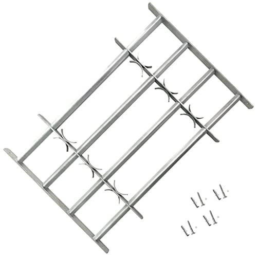 Vidaxl Griglia Regolabile 4 Barre Trasversali 700-1050 Mm Protezione Finestre