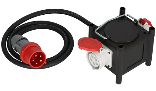 Brennenstuhl Distributore Di Corrente In Gomma Compatto (Cavo Da 2 M, 2 Cee 400 V/32 A, Inserto In Cantiere E Uso Costante All'Aperto, Prodotto In Ger