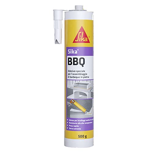 Sika - Sika Bbq, Beige Chiaro - Adesivo Per L'Assemblaggio Di Barbecue Prefabbricati E Mobili Da Giardino - Pronto All'Uso - Cartucce Da 500G