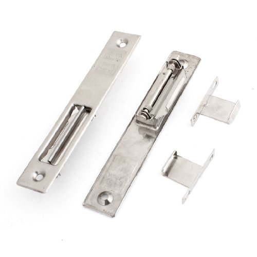 Sourcingmap - Silver-Tone Scorrevoli Per Porte E Finestre Porte Di Montaggio 12,7 Centimetri W Installare Parti