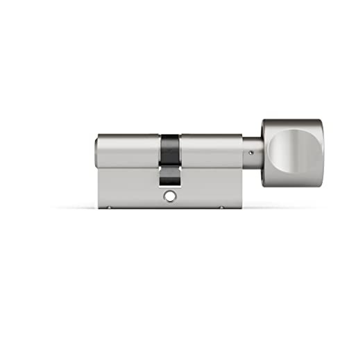 Cilindro Di Alta Sicurezza Vbh Con Pomello, Antifurto, Anti-Furto, Camma Lunga, Nichelato, 50 X P45 Mm