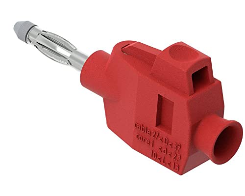 Electro Pjp 1064-Pro-Cd1-R Spina A Banana, Diametro Perno Dritto: 4 Mm, Rosso, 1 Pezzo