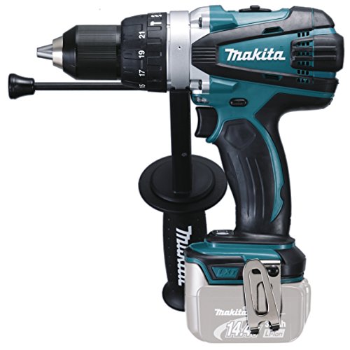 Makita – Trapano Avvitatore A Percussione A Batteria 14,4 V, In Makpac, Senza Batteria E Caricatore, Dhp448Zj