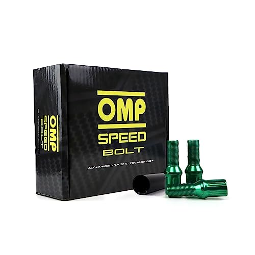 Omp - Set Di 20 Viti Din 10,9, Chiave 17/19 L: 27 Mm, M14 X 1,25, Verde
