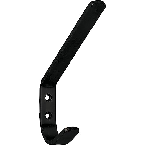 Technik Team Gancio Appendiabiti Macoba, Larghezza 25 Mm, Altezza 141 Mm, Gancio Da Parete Per Cappelli, Ferro Nero Opaco