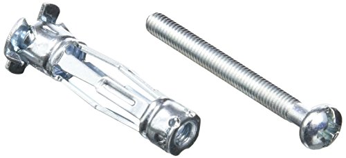 Molly M14150Pb-Xj Tasselli Metallici 50 Pezzi 4 X 33 Mm + Viti – Materiali Vuoti – Confezione Pro, Grigio, Set Di 100 Pezzi