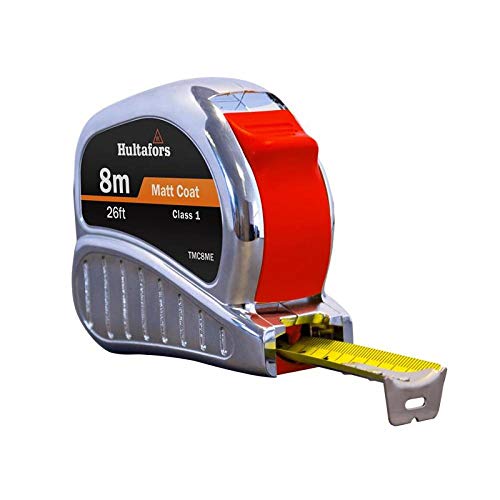 Hultafors Tm8Me - Nastro Tascabile Tri-Matic Cromato, 8 M, Larghezza 25 Mm