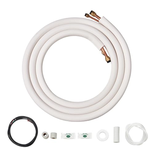 Vevor Set Mini Split Line Da 4876,8 Mm, Tubi In Rame Con Diametro Esterno 9,5 E 15,9 Mm E Isolamento A Triplo Strato, Per Apparecchiature Di Condizion