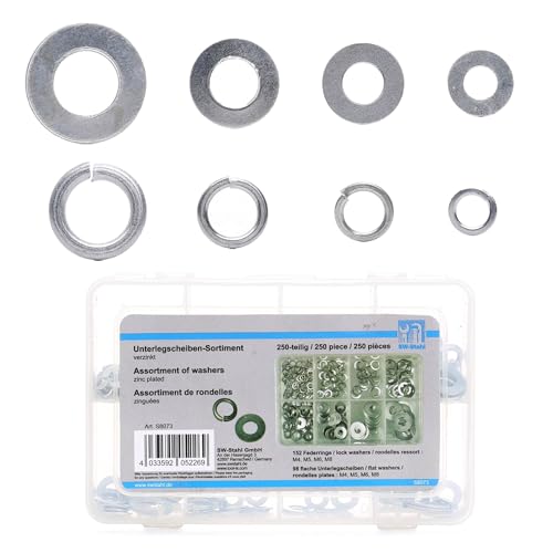 Sw-Stahl, S8073, Shim Assortimento 250 Pezzi, M4-M8