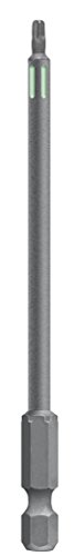 Kwb 3 Bit 100 Mm Tamper Torx Tt10, Tt15, Tt20 Set Torsion 123341 (Tq 60 Acciaio, Zona Di Torsione, Iso 1173, Drive C6.3), L