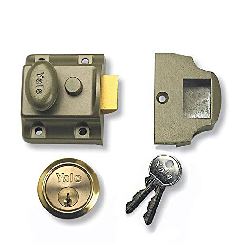 Yale B-723-Enb-Pb-40 - Serratura Tradizionale Stretta Con Scatola In Nichel Smaltato E Cilindro In Ottone Lucido, Colore: Bronzo
