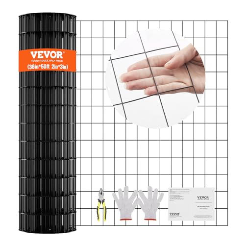 Vevor 910X15240Mmjsgswl Zincata, Black, 2X3Inch 36'' X 50'