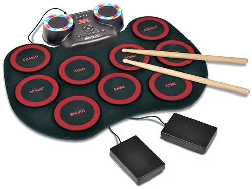 Bontempi | Flexbuddy - Batteria Flessibile Elettronica A 9 Pads Con Ritmo E Divertimento Assicurati, 43,2X17,1X6,5 Cm