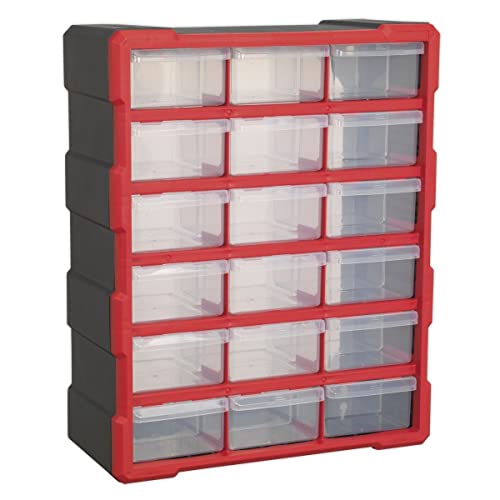 Sealey Apdc18R 18-Drawer Cabinet Box, Rosso