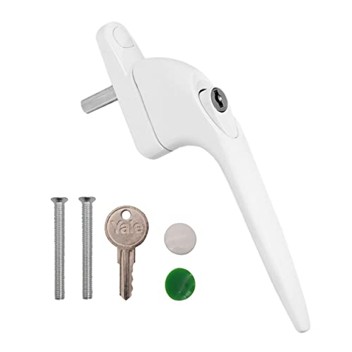 Yale Yes-Whms-Wh Essentials-Maniglia Per Finestra In Upvc, Multimandrino, Colore: Bianco