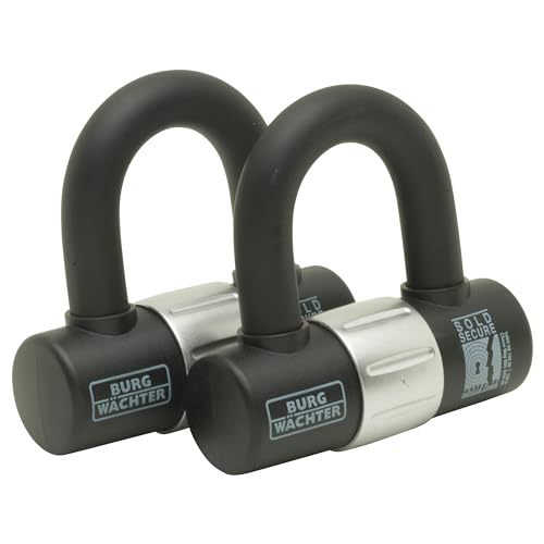 Burg-Wachter 100D Duo Sold Secure Gold Keyed Alike U Lock Twin Pack, Nero