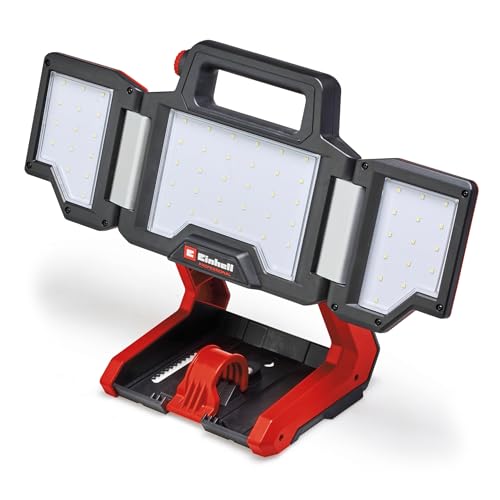 Lampada Ricaricabile Einhell Tp-Cl 18/3000 Li-Solo Power X-Change (18 V, 3000 Lm, Testata Orientabile, Pannelli Luminosi Pieghevoli, 60 Led, Regolazio