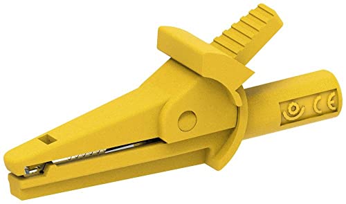 Electro Pjp 5002-Iec-D4-Cd1-J Morsetto A Coccodrillo Giallo, Campo Di Serraggio Massimo: 9 Mm, Lunghezza: 51 Mm, 1 Pezzo