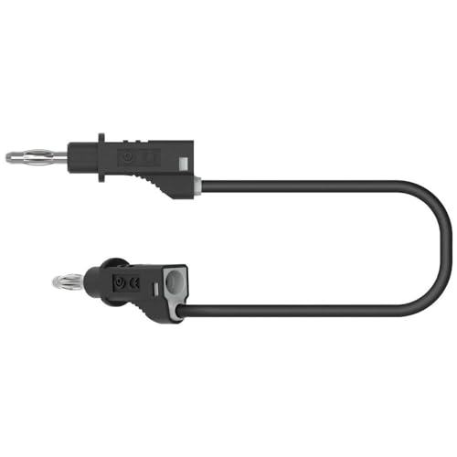 Electro Pjp 2117-Cd1-50N Cavo Di Misurazione [Spina A Banana – Spina A Banana] 50 Cm, Nero, 1 Pezzo