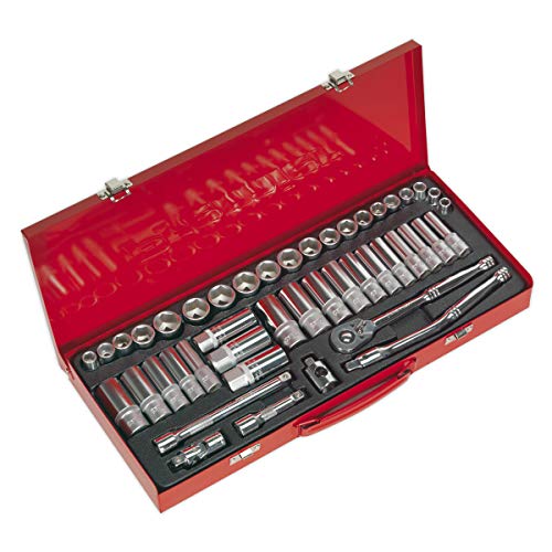 Sealey Ak692 - Confezione Da 45 Bussole Con Bocca Esagonale Ad Attacco Quadro 3/8''